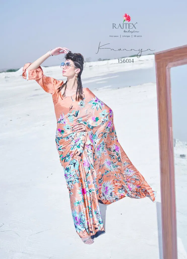 Rajtex Kavanya Silk Party Wear Japanese Satin Crape Saree Collection at Wholesale Price
